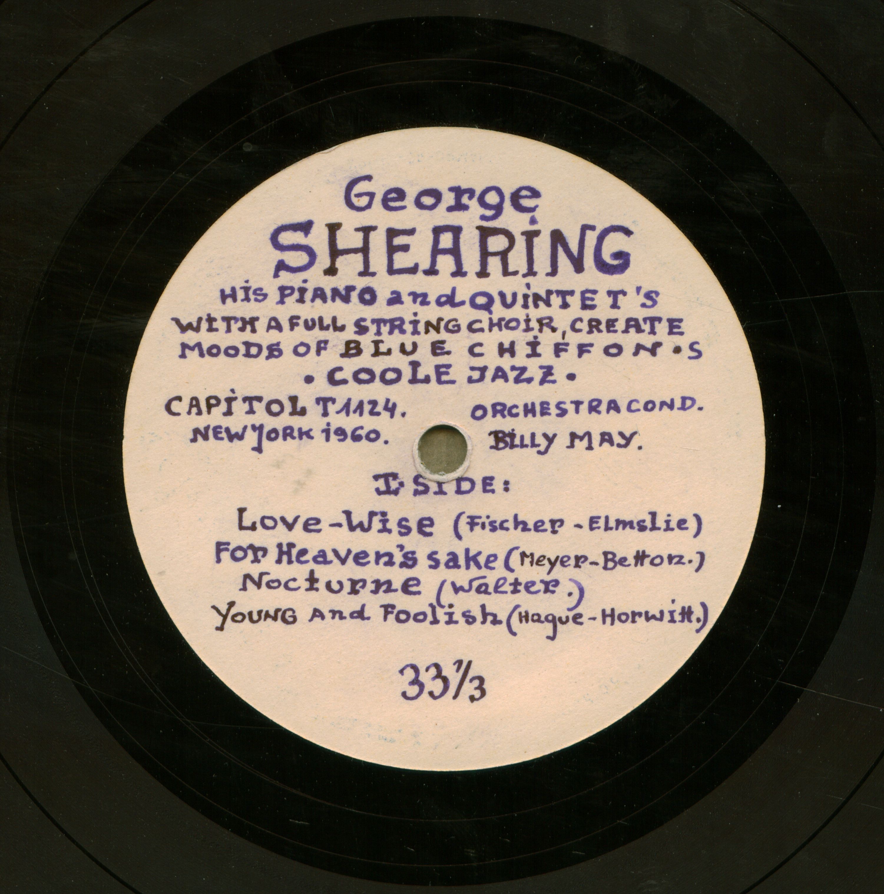 George Shearing his piano and quintett's coole jazz